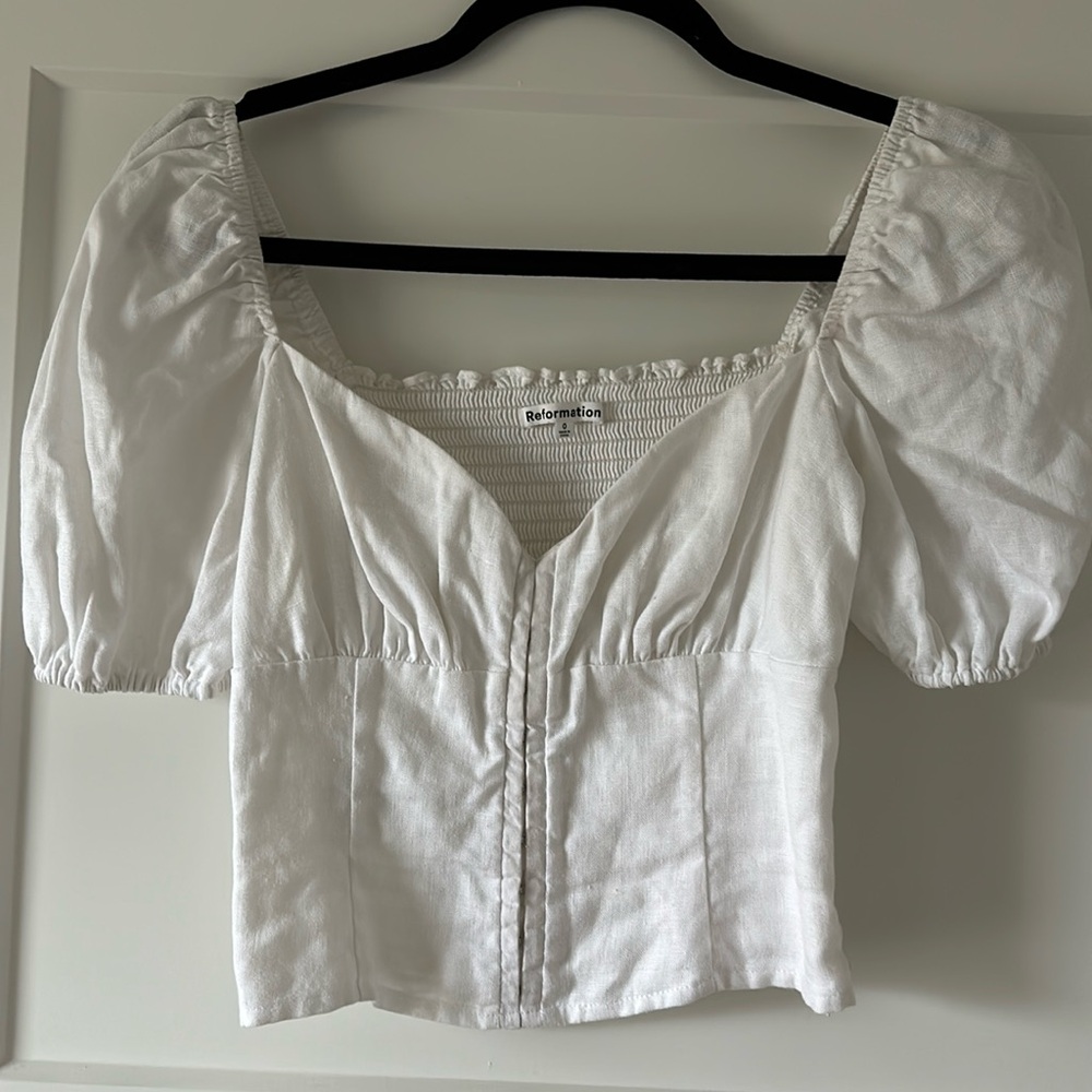 Reformation Rome Linen Top - Picture 2 of 4